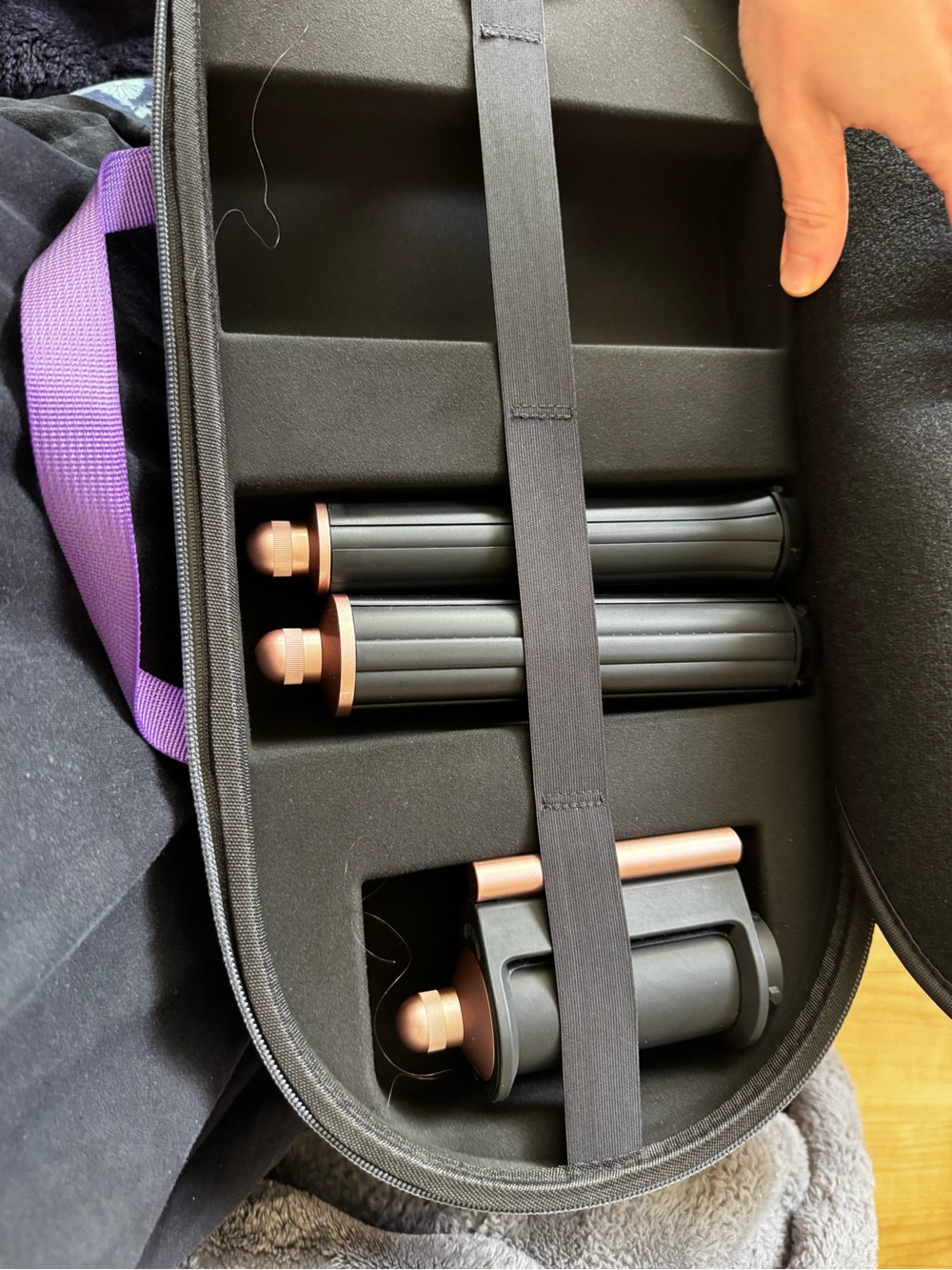 Dyson Black and Rose Gold Hair Styling Barrels Set